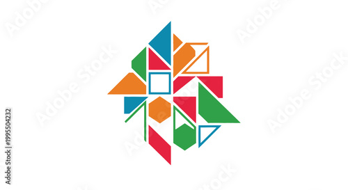 Free Download Geometric Abstract Shapes Logo - GFXLoad