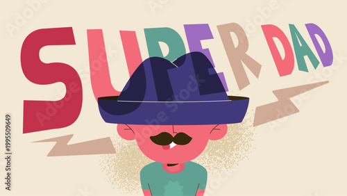 vector illustration of Fathers day