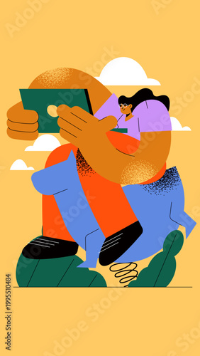 illustration of a people working nomad