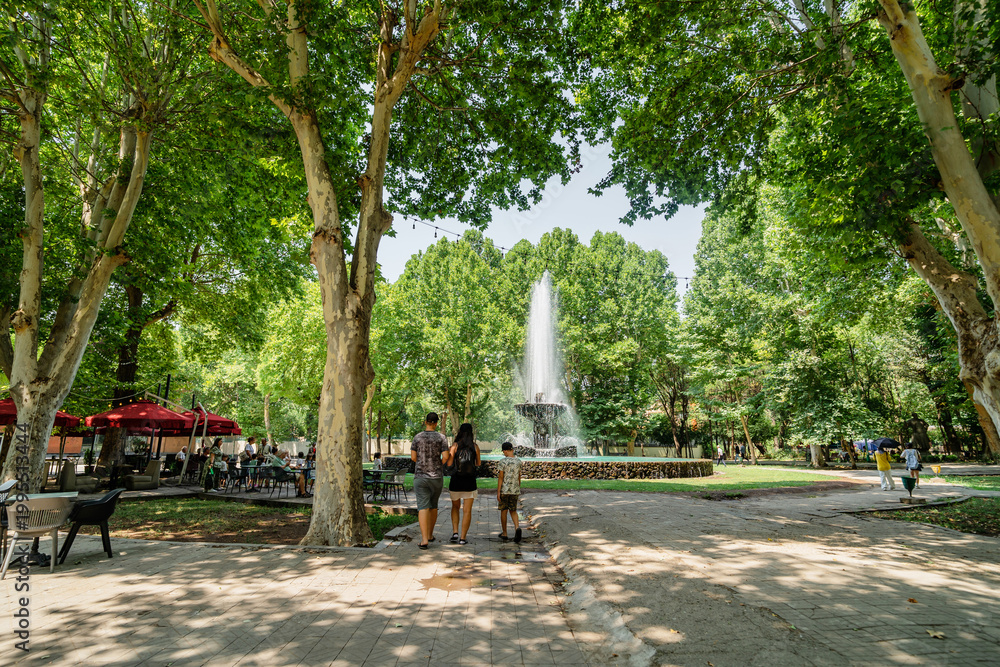 Obraz premium Yerevan, Armenia. English park in the city