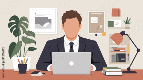 businesswoman working on computer