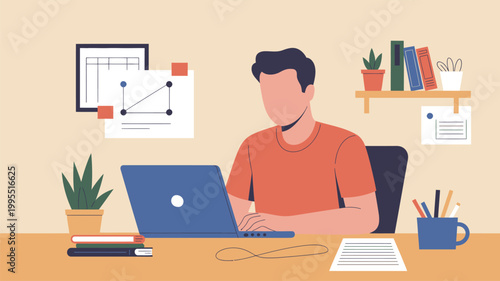 businessman working on laptop