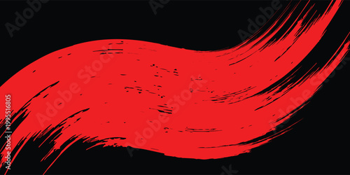 Grunge texture effect background. Distressed rough dark abstract textured. Black isolated on red.