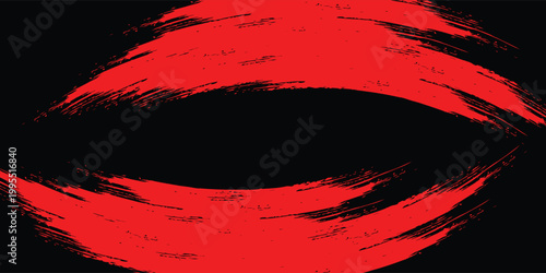 Grunge texture effect background. Distressed rough dark abstract textured. Black isolated on red.
