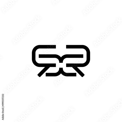 Illustration of linked abstract shapes forming a stylized graphic symbol