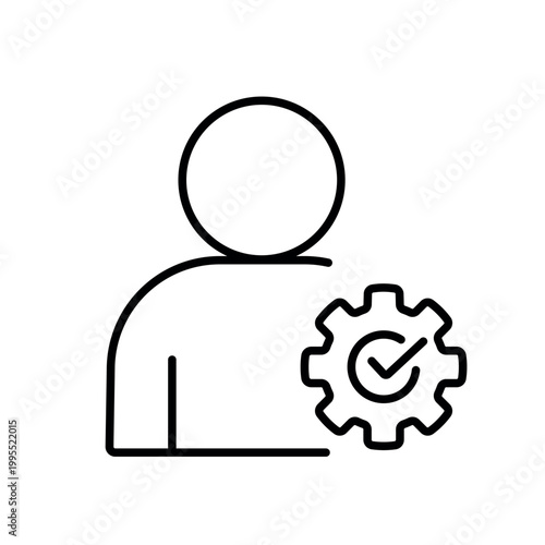 Foto A vector icon representing automatic approval in workflow systems, created in li