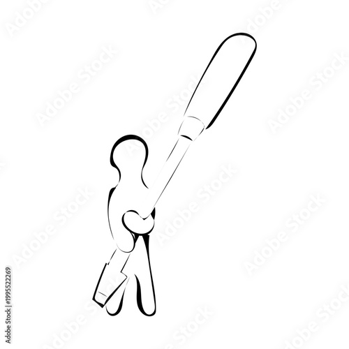 Figur mit Schraubenzieher 