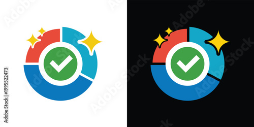 Pie Chart Icon for Data Analysis and Business Analytics Concept