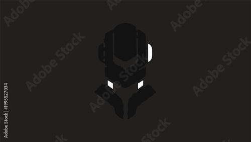 Minimalist Silhouette of a Person Standing Alone in Darkness.