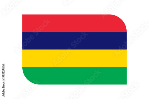 Free Download Flag of Mauritius with rounded corners on transparent background. - GFXLoad