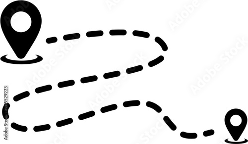 Map Pin Icons Navigate Route