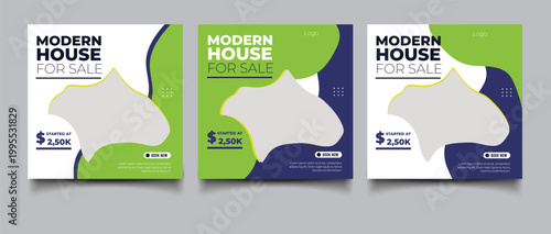 Real Estate Social Media Post Template, Editable Banner Template With Dream Home Post Social