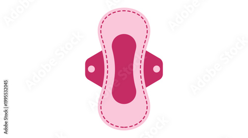 Eco Friendly Reusable Cloth Menstrual Pad for Sustainable Feminine Hygiene and Zero Waste Lifestyle Illustration