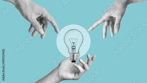 Fotografie Fresh idea concept with creative thinking and innovation, new inspiration breakt