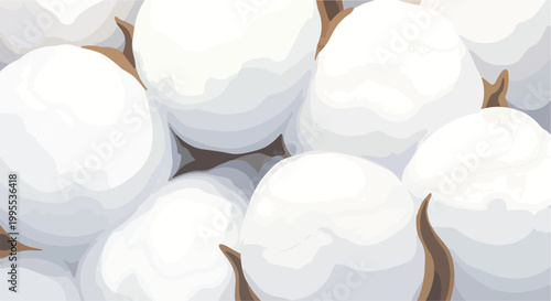 Foto A digital illustration of white cotton balls
