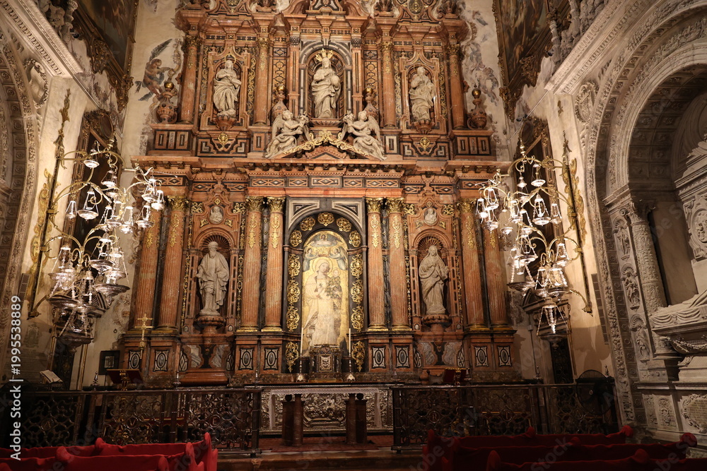 Fototapeta premium High altar in the Cathedral of Seville, Andalusia, Spain
