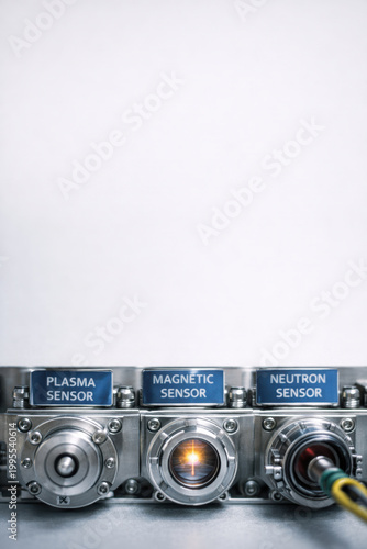 Nuclear fusion research sensor laboratory technology Nuclear fusion research sensor array laboratory equipment with plasma magnetic neutron