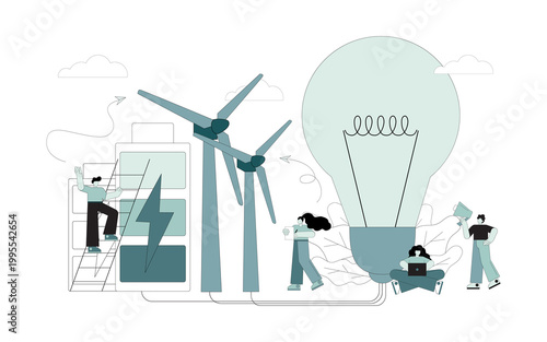 Alternative energy sources. Wind energy. Wind turbines. Conserving the planet s resources