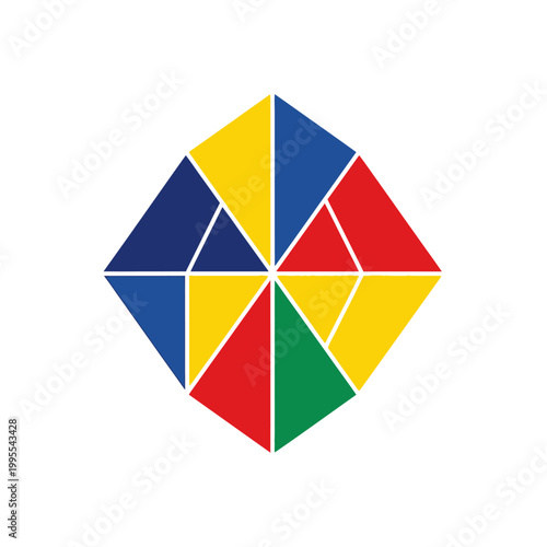 Abstract Geometric Shape with Colorful Triangles Free Download Abstract Geometric Shape with Colorful Triangles - GFXLoad