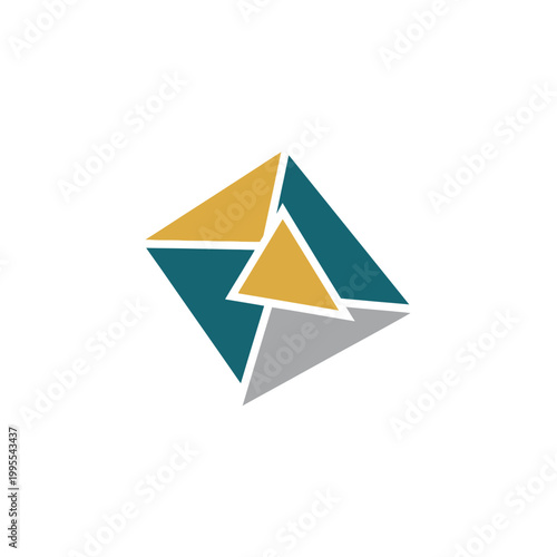 Abstract geometric logo with triangles and squares Free Download Abstract geometric logo with triangles and squares - GFXLoad