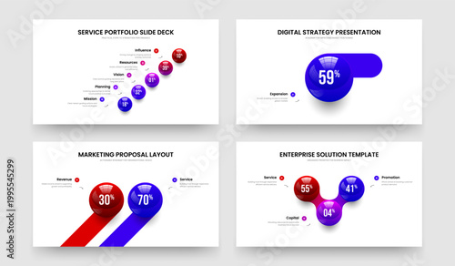 Company Forecast 5 1 2 3 Element Infographic Presentation Layout Bundle. Science Introduction Five One Two Three Option Graph Slideshow Design Vector Illustration Set.