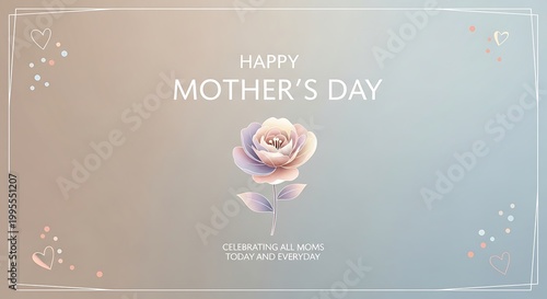 A beautiful rose celebrates Happy Mother's Day with elegance and love