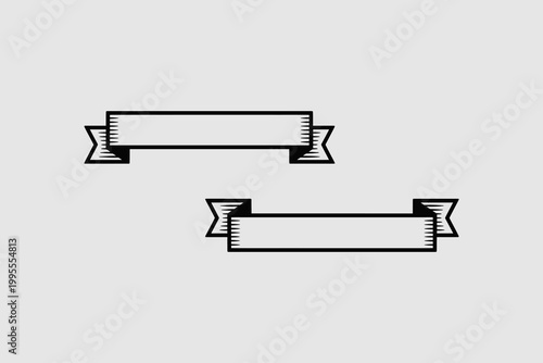 Classic Blank Ribbon Banners and Scroll Illustrations