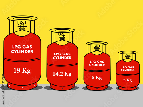 LPG Gas Cylinder Set with Different Butane Gas Cooking Gas