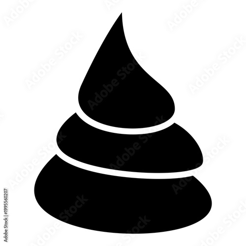 Cream swirl custard whipped icon black color vector illustration image flat style