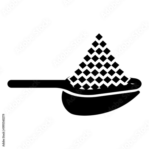 Loose product on scoop bulk icon black color vector illustration image flat style