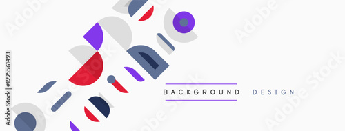 Abstract shapes, circles, rectangles overlap. Soft colors create modern background design. Minimalist aesthetic, clean composition.