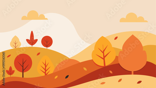 Cartoon snail with a red shell on a sunny hillside
