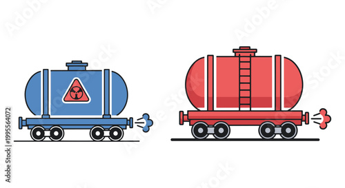Transport toxic gas Line art clean modern abstract illustration
