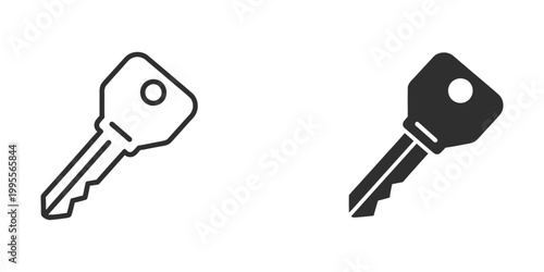 Contrast between a white and a black key illustration