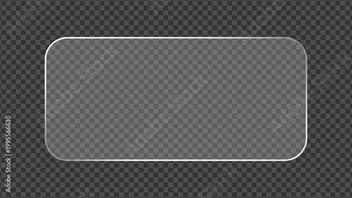 Liquid Glass Smartphone Interface with White UI Light banner with shine stroke Isolated on Transparent Background