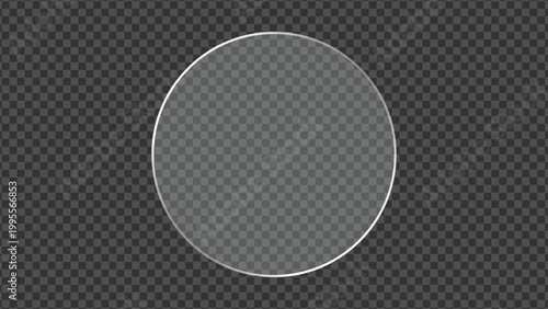 Liquid Glass Smartphone Interface with White UI Light banner with shine stroke Isolated on Transparent Background