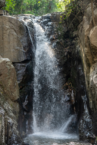 Scenery view of Huay Mae Sai waterfall a stunning natural wonder located in Chiang Rai, Thailand.