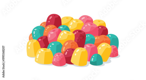 A colorful pile of jelly beans