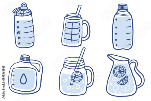Hydration tracker bottle and water pitcher set