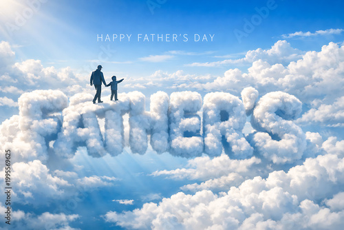 A heartwarming scene of a father and child celebrating Father's Day