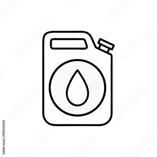 jerrycan oil icon vector line design monocolor