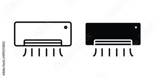 Air conditioning icon - Vector design set