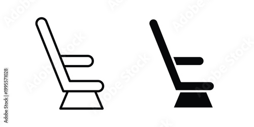 Airplane seat icon - Vector design set