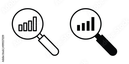 Analysis icon - Vector design set