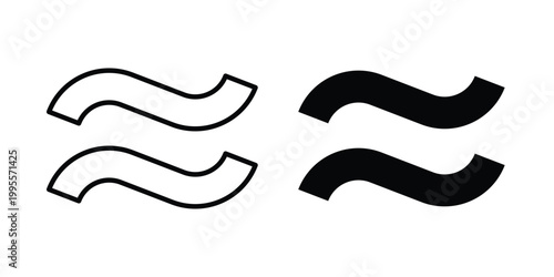 Cuadro en lienzo Approximately equal icon - Vector design set
