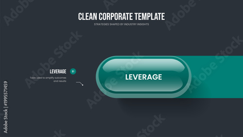 Business Innovation Slide Design Vector Illustration. Creative Launch 1 Element Diagram Slideshow Layout. Sales Campaign One Step Infographic Presentation Template.
