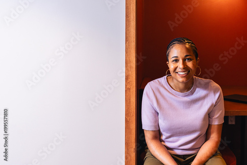 Portrait of a smiling black creative professional