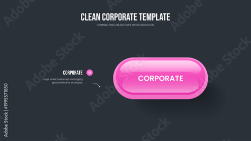 Financial Strategy Frame Template Vector Illustration. Advertising Visualization One Element Infographic Slide Design. Project Analysis 1 Option Diagram Presentation Layout.
