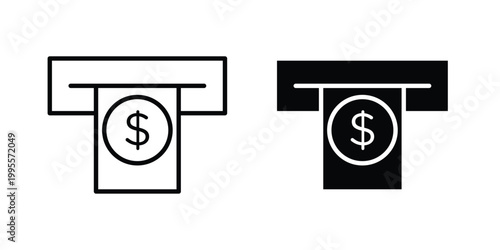 atm cash icon - Vector design set