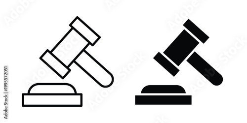 Auction icon - Vector design set